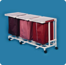 IPU Triple Hamper with Bags Jumbo 55 gal. - Each - JH43 FP-EA