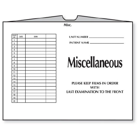 PDC Healthcare Spine Folder Open End Black / White - Case of 250 - CJT-MI1-CS
