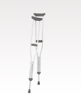 Breg Underarm Crutches Aluminum Frame Adult 250 lbs. Weight Capacity Push Button / Wing Nut Adjustment - Each - 100309-000-EA
