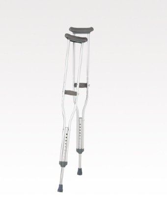 Breg Underarm Crutches Aluminum Frame Child 250 lbs. Weight Capacity Push Button Adjustment - Each - 100311-000-EA