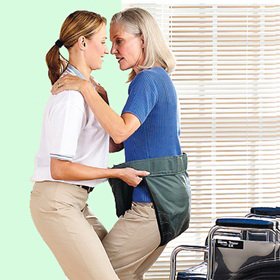 Alimed Transfer Sling Mary's Aide® Hook and Loop Closures One Size Fits Most 250 lbs. Weight Capacity - Each - 712354-EA
