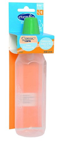 Evenflo Baby Bottle Evenflo Classic 8 oz. Polypropylene - Case of 36 - 1218111C-CS