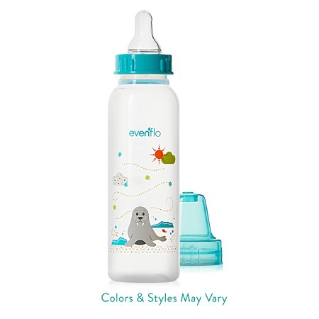 Evenflo Baby Bottle Evenflo Classic Prints 8 oz. Polypropylene - Case of 36 - 1338111-CS