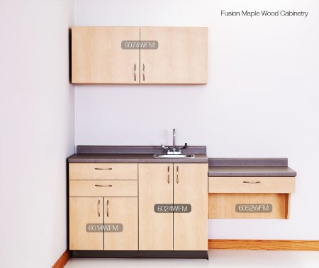 UMF Medical Wall Cabinet Wall Mount 20 Gauge Steel 1 Shelf - Each - 6074WFM-EA