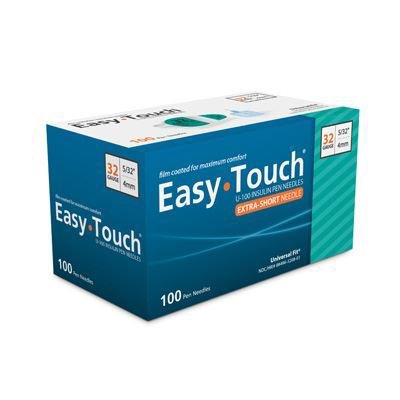 MHC Medical Standard Insulin Pen Needle EasyTouch™ 32 Gauge 4 mm Length NonSafety - Box of 100 - 832081-BX
