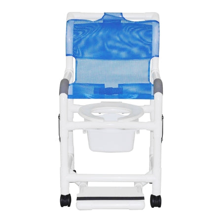 MJM International Shower Chair MJM International Drop Arms PVC Frame 300 lbs. Weight Capacity - Each - 118-3TW-DDA-SF-SQ-PAIL-EA