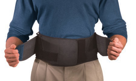 Mueller Sports Medicine Back Brace Mueller® Extended Size Hook and Loop Strap Closure 50 to 70 Inch Waist Circumference 9 Inch Height Adult - Each - 64179-EA