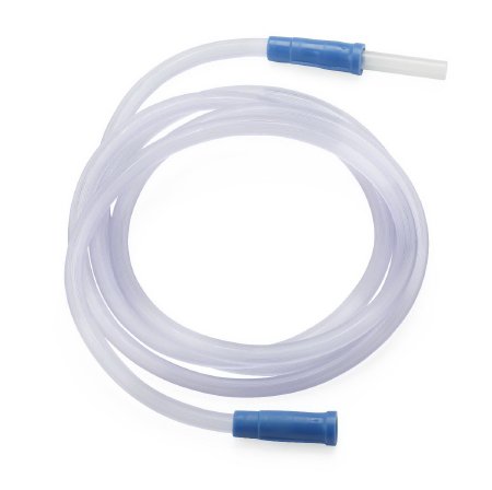 Medline Suction Connector Tubing 6 Foot Length Sterile Female Connector Clear Ribbed OT Surface PVC - Case of 50 - OR56A-CS