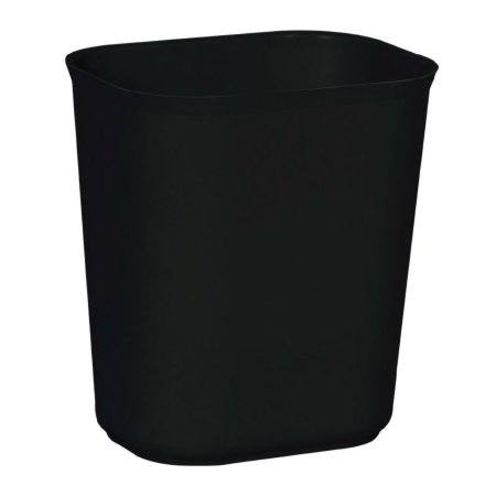 RJ Schinner Co Fire-Resistant Trash Can Rubbermaid® 14 Quart Rectangular Black Thermoset Polyester Open Top - CT/6 - FG254100BLA-CT