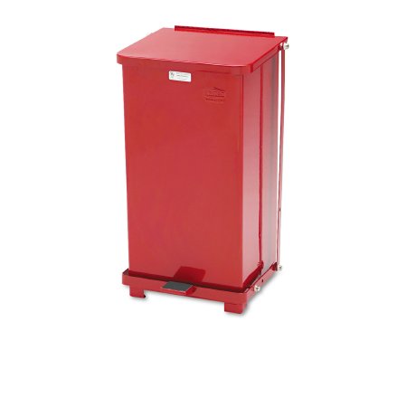 RJ Schinner Co Trash Can Rubbermaid® Brute® 12 gal. Square Red Steel Step On - Each - FGST12EPLRD-EA