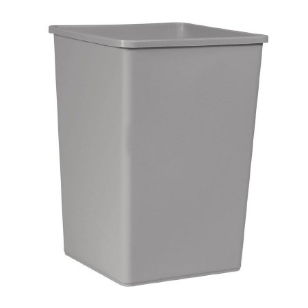 RJ Schinner Co Trash Can Rubbermaid® Untouchable® 35 gal. Square Gray LLDPE Open Top - CT/4 - FG395800GRAY-CT