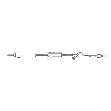 MedSource International Primary IV Administration Set MedSource Gravity 1 Port 10 Drops / mL Drip Rate Without Filter 72 Inch Tubing - Case of 50 - MS-83401-CS