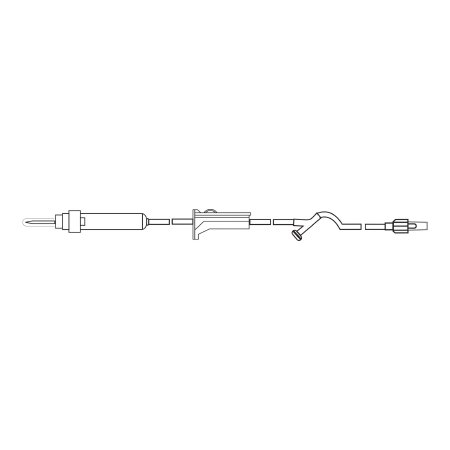 MedSource International Primary IV Administration Set MedSource Gravity 1 Port 60 Drops / mL Drip Rate Without Filter 72 Inch Tubing - Case of 50 - MS-83403-CS