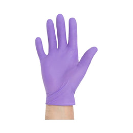 O&M Halyard Inc Exam Glove Purple Nitrile-Xtra™ X-Large Sterile Pair Nitrile Extended Cuff Length Textured Fingertips Purple Chemo Tested - Box of 50 - 14263-BX