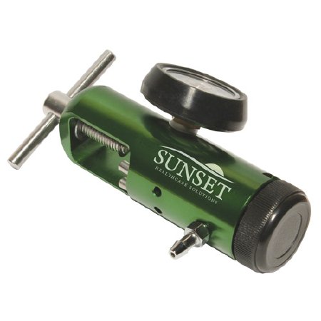 Sunset Healthcare Sunset Oxygen Regulator Click Style 0 - 15 LPM Barb Outlet CGA-870 - Each - RES043-EA