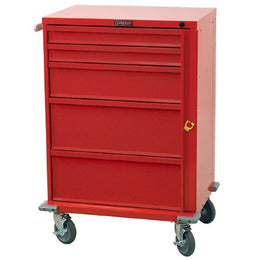Harloff Crash Cart V-Series 30 Inch Red - Each - V30-5B-EA