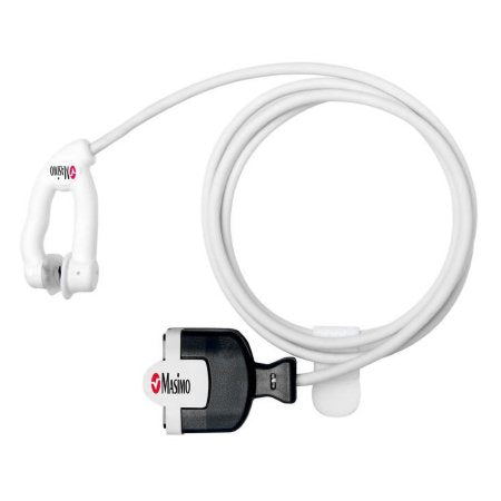 Masimo Corp Ear Sensor M-LNCS E1® 3 Foot, >30kg Weight, Single Patient Use, Non-Sterile, Not Made with Natural Rubber Latex, Non-adhesive For Pulse Oximeter - Box of 10 - 2919-BX