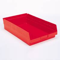 Akro-Mils Shelf Bin Red Industrial Grade Polymers 4 X 8-3/8 X 11-5/8 Inch - CT/12 - 30150RED-CT