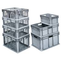 Akro-Mils Straight Wall Container Gray Plastic 8-1/4 X 11-3/4 X 15-3/4 Inch - CT/12 - 37288GREY-CT