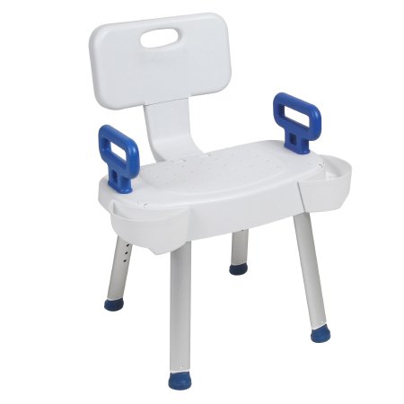 Drive Medical Shower Chair drive™ Removable Arms With Backrest 21-1/2 Inch Seat Width 300 lbs. Weight Capacity - Each - RTL12606-EA