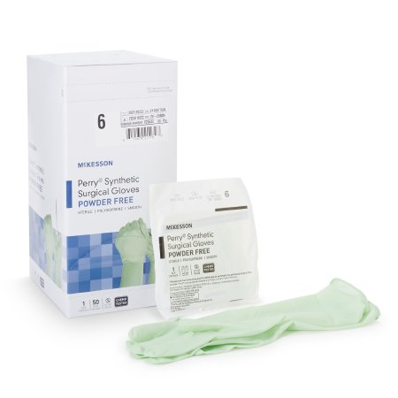 McKesson Surgical Glove McKesson Perry® Performance Plus Size 6 Sterile Polyisoprene Standard Cuff Length Smooth Green Chemo Tested - Case of 200 - 20-2060N-CS