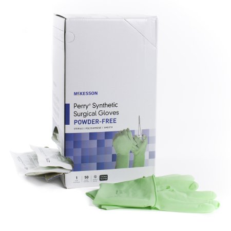 McKesson Surgical Glove McKesson Perry® Performance Plus Size 7 Sterile Polyisoprene Standard Cuff Length Smooth Green Chemo Tested - Pair - 20-2070N-PR