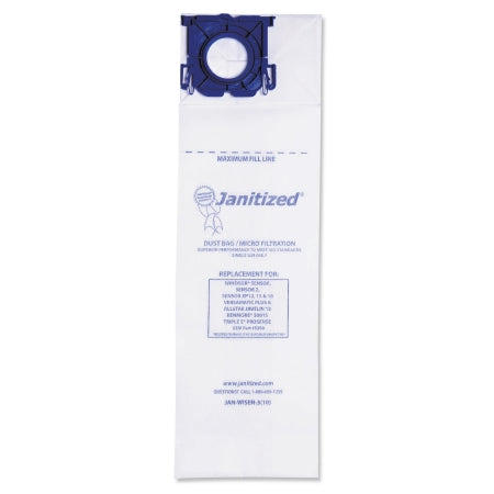 Lagasse Vacuum Bag Janitized® 3-ply - CT/100 - APCJANWISEN3-CT