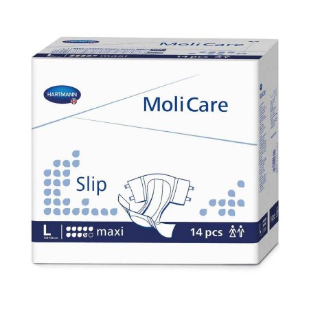 Medline Unisex Adult Incontinence Brief MoliCare® Slip Maxi Large Disposable Heavy Absorbency - Case of 56 - PHT165533-CS