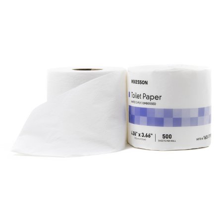 McKesson Toilet Tissue McKesson White 2-Ply Standard Size Cored Roll 500 Sheets 3-3/5 X 4 Inch - Case of 96 - 165-TP500-CS