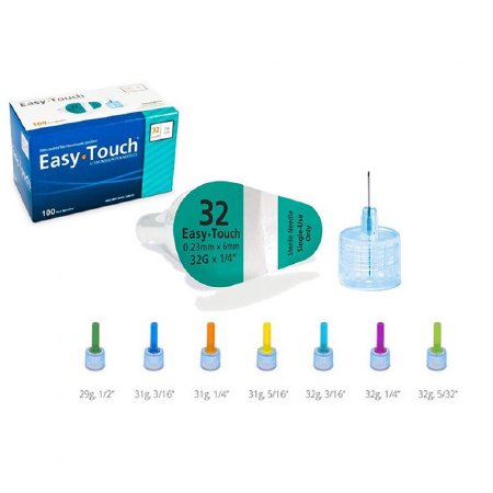 MHC Medical Standard Insulin Pen Needle EasyTouch™ 32 Gauge 6 mm Length NonSafety - Box of 100 - 832041-BX