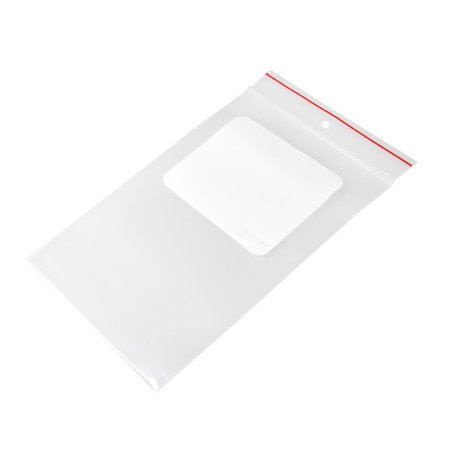 Minigrip Reclosable Bag Red Line™ 6 X 9 Inch LDPE Clear / White Block Zipper Closure - Case of 1000 - MGRL4WH0609-CS