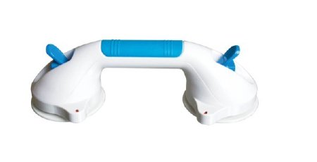 Apex-Carex Healthcare Suction-Cup Grab Bar Ultra Grip™ White / Blue Plastic - Case of 6 - FGB20000 0000-CS