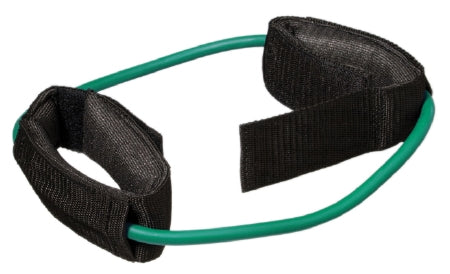 Fabrication Enterprises Exercise Resistance Tubing with Cuffs CanDo® Green 35 Inch Circumference Medium Resistance - Each - 10-5763-EA