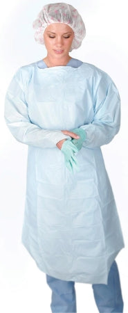 Medline Protective Procedure Gown 3X-Large Blue NonSterile Not Rated Disposable - Case of 75 - CRI5003-CS