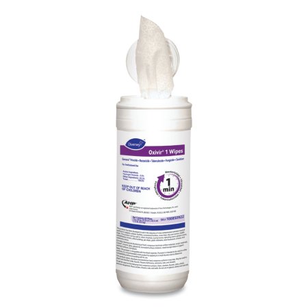 Lagasse Diversey™ Oxivir® 1 Surface Disinfectant Cleaner Premoistened Peroxide Based Manual Pull Wipe 60 Count Canister Scented NonSterile - Case of 720 - DVO100850922-CS