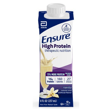 Abbott Nutrition Oral Supplement Ensure® High Protein Therapeutic Nutrition Shake Vanilla Flavor Liquid 8 oz. Reclosable Carton - Each - 64898-EA