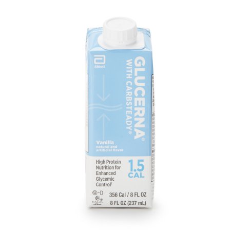Abbott Nutrition Oral Supplement Glucerna® 1.5 Cal Vanilla Flavor Liquid 8 oz. Reclosable Carton - Case of 24 - 64920-CS