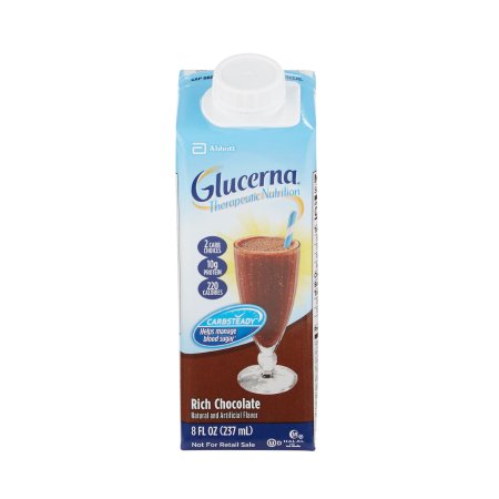 Abbott Nutrition Oral Supplement Glucerna® Therapeutic Nutrition Shake Rich Chocolate Flavor Liquid 8 oz. Carton - Case of 24 - 64929-CS