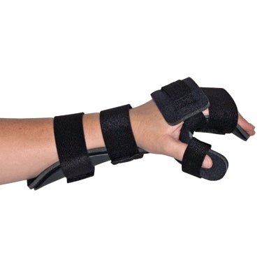 Restorative Care of America Resting Hand Orthosis with Neutral Thumb Contoured Kydex® Thermoplastic / OrthoWick Left Hand Black Medium - Each - 36NTRHO-M-L-EA