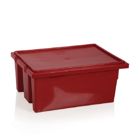 Health Care Logistics Tote Red Plastic 8 X 13-1/2 X 19-1/2 Inch - Each - 1607R-EA