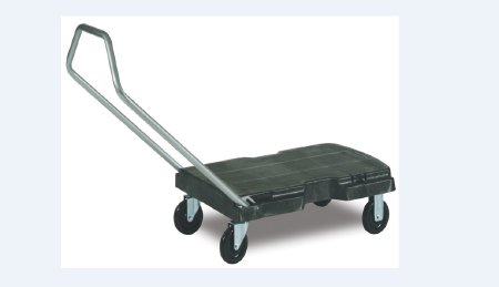 Lagasse Triple Trolley Dolly Rubbermaid® 2 Fixed / 2 Swivel Casters 500 lbs. With Handle Plastic / Foam - Each - RCP4401BLA-EA