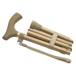 Mabis Healthcare Folding Cane Switch Sticks® Aluminum 32 to 37 Inch Height Gold - Each - 502-2000-0002-EA