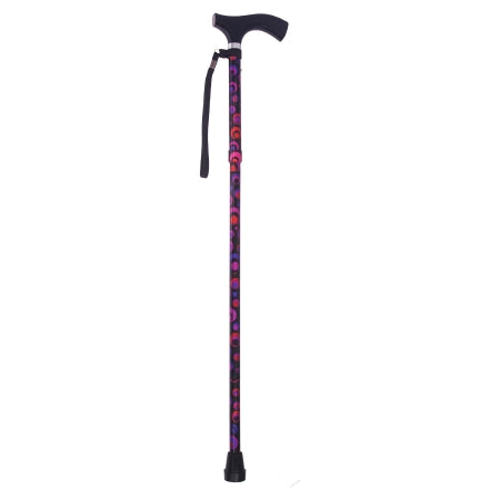 Mabis Healthcare Folding Cane Switch Sticks® Aluminum 32 to 37 Inch Height Circle Print - Each - 502-2000-5102-EA