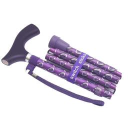 Mabis Healthcare Folding Cane Switch Sticks® Aluminum 32 to 37 Inch Height Viking Print - Each - 502-2000-5115-EA