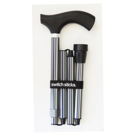 Mabis Healthcare Folding Cane Switch Sticks® Aluminum 32 to 37 Inch Height Shadow - Each - 502-2000-5130-EA