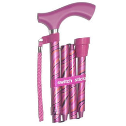 Mabis Healthcare Folding Cane Switch Sticks® Aluminum 32 to 37 Inch Height Tango Print - Each - 502-2000-5132-EA