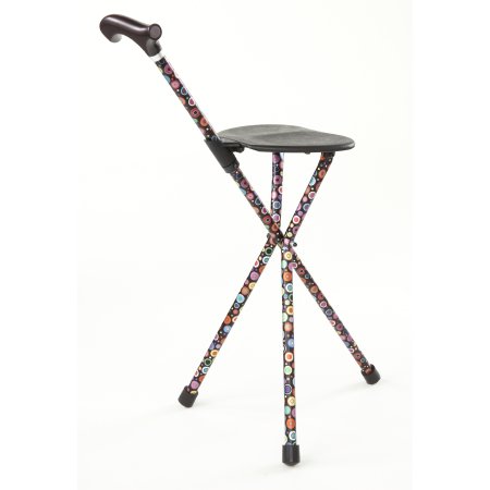Mabis Healthcare Seat Cane Switch Sticks® Aluminum 34-1/4 Inch Height Bubbles Print - Each - 502-2002-5100-EA