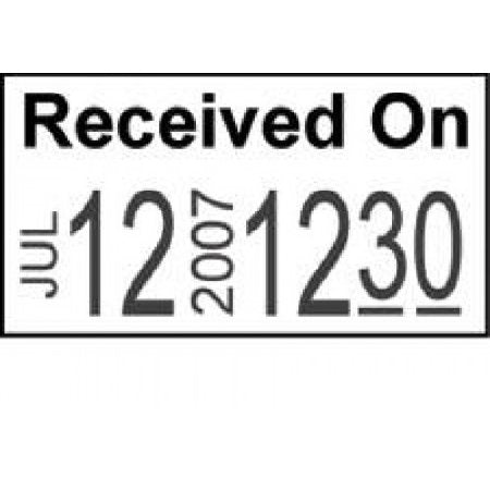 Precision Dynamics Pre-Printed Label Monarch® Advisory Label White Paper Received On Black Quality Control Label 7/16 X 25/32 Inch - Box of 20000 - MONREC1131-BX