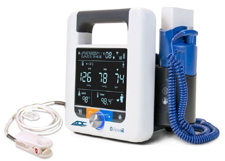 American Diagnostic Corp Blood Pressure Monitoring Unit with SpO2, Temperture Adview™ Mobile / Wall Mount AC Power / Battery Operated - Each - 9005BPSMTO-EA