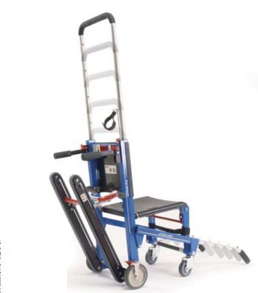 Ferno-Washington Evacuation Stair Chair EZ Glide™ 59-T Model Metal Frame 500 lbs. Weight Capacity Red Upholstery - Each - 0731371-EA